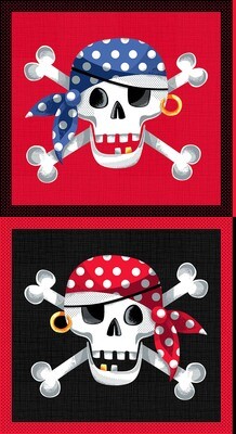 Pirates Skull & Crossbones - Cotton - Panel