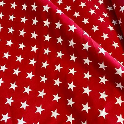 Stars on Red - Wide / Quilt Backing - 274 cm Wide - From 0.5 Metre