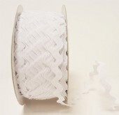 Ric Rac - White - LARGE 13 mm - By Metre
