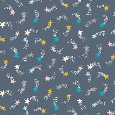 Shooting Stars Navy - Cotton - From Fat Quarter