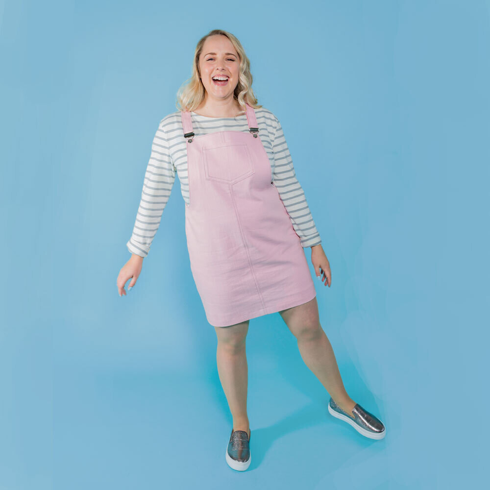 &quot;Cleo&quot; Ladies Dungaree Dress Pattern by Tilly and the Buttons