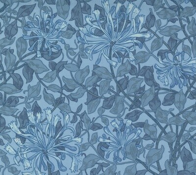 Honeysuckle Light Blue - William Morris Best Of - Cotton - END BOLT 34 CM X 110 CM