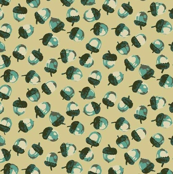 Acorns Cream - Martha Negley for Freespirit - Cotton - By Metre
