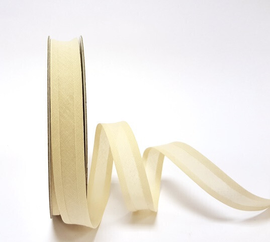 Cream - Bias Binding 25 mm - By Metre