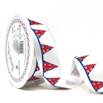 Union Jack Bunting - 25 mm Ribbon - By Metre