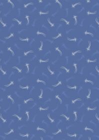 Shooting Stars Blue GLOW IN THE DARK - Cotton - By Metre