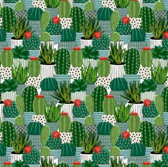 Cactus - Cotton - From Fat Quarter