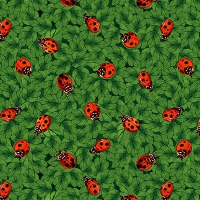 Ladybirds - Cotton - From 0.5 Metre