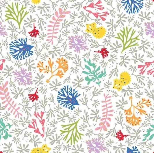 Coral Reef White - Cotton - From Fat Quarter