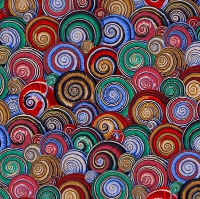 Spiral Shells Dark - Kaffe Fassett Collective - Cotton - From 0.5 Metre