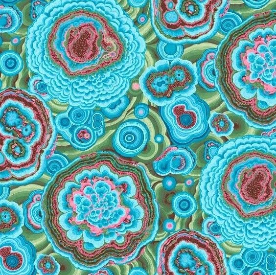 Agate Turquoise - Philip Jacobs/Kaffe Fassett - Cotton - From 0.5 Metre