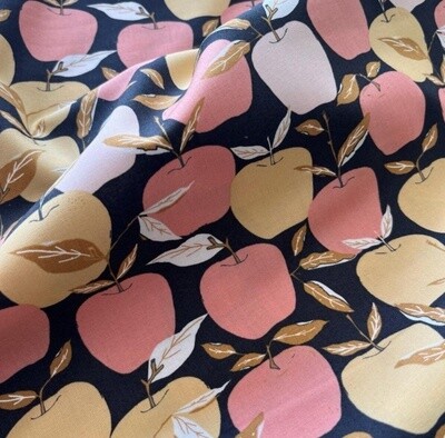 Apples Grey - Cotton - From 0.5 Metre