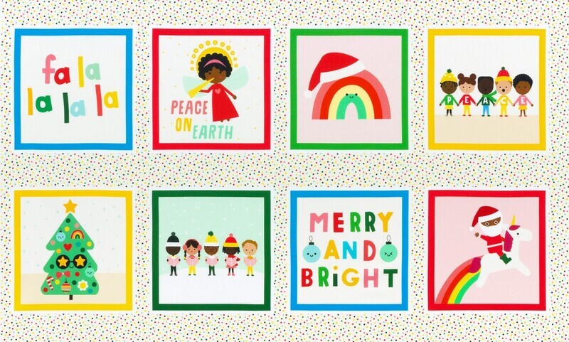 Merry &amp; Bright Christmas - Cotton - Panel