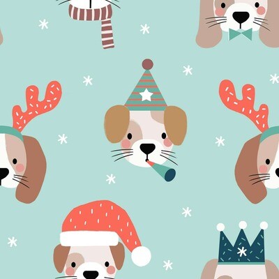 Christmas Dogs - Cotton - From Fat Quarter