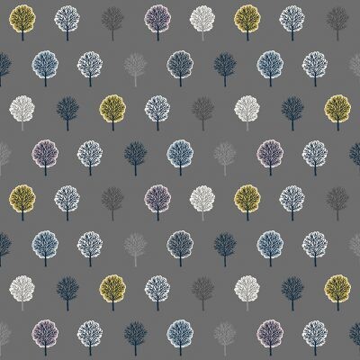Trees Grey - Cotton - From 0.5 Metre