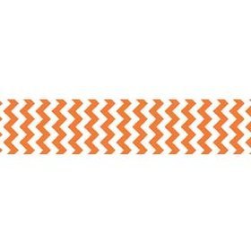 Orange Chevron Ribbon - by Metre