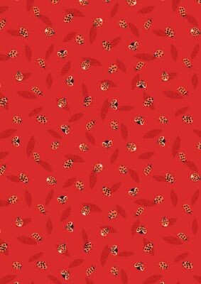 Ladybirds Red - Cotton - END BOLT 260 CM X 110 CM