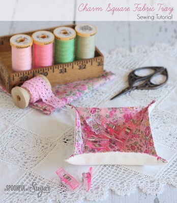 FREE DOWNLOAD PATTERN - Charm Square Fabric Tray