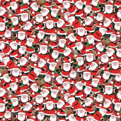 Father Christmas Crowd - Cotton - From Fat Quarter