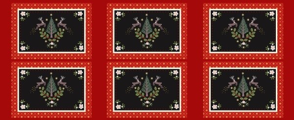 PLACEMATS - Christmas Yuletide - Cotton - Panel
