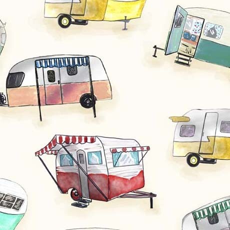 Caravans Cream - Cotton - By Metre