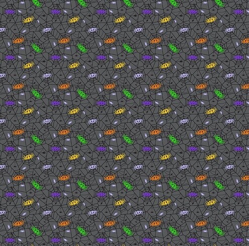 Halloween Spiders Webs - Cotton - By Metre