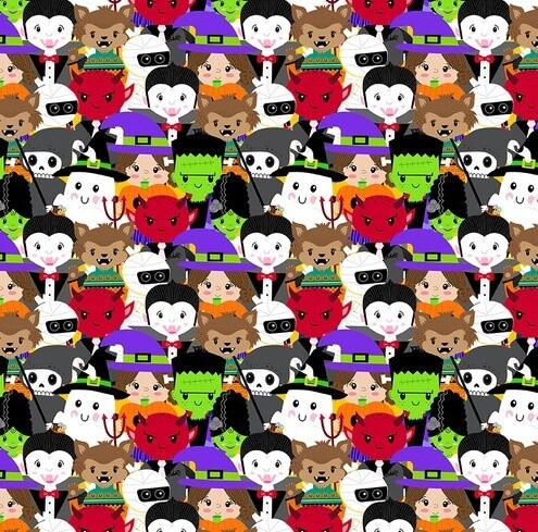 Halloween Trick &amp; Treaters - Cotton - By Metre