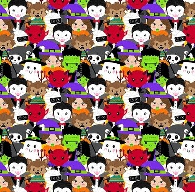 Halloween Trick & Treaters - Cotton - From Fat Quarter