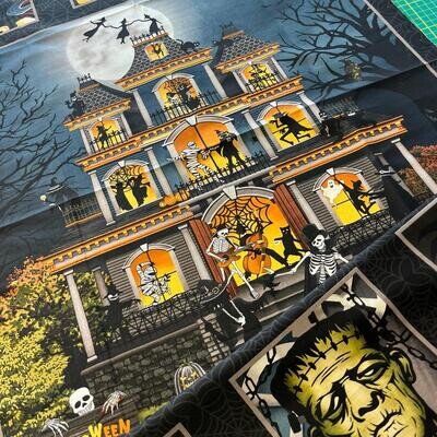 Halloween Haunted House - Cotton - Panel