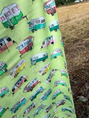 Caravans Green - Cotton - From Fat Quarter