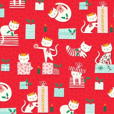 Christmas Cats - Cotton - From Fat Quarter