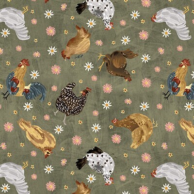 Chickens - Cotton - From Fat Quarter