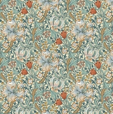 WILLIAM MORRIS - Golden Lily Autumn Wide / Quilt Backing - 274m Wide - From 0.5 Metre