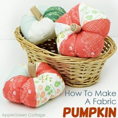 FREE DOWNLOAD PATTERN - Fabric Pumpkins