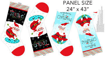 Jingle Stockings - Cotton - Panel