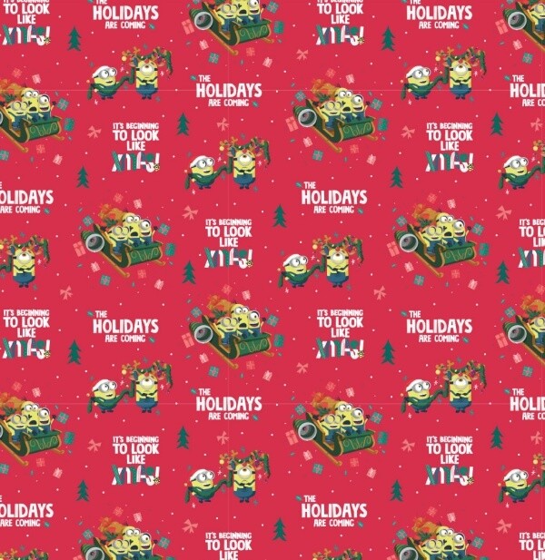 Minions Christmas - Cotton - REMNANT 170 CM X 110 CM