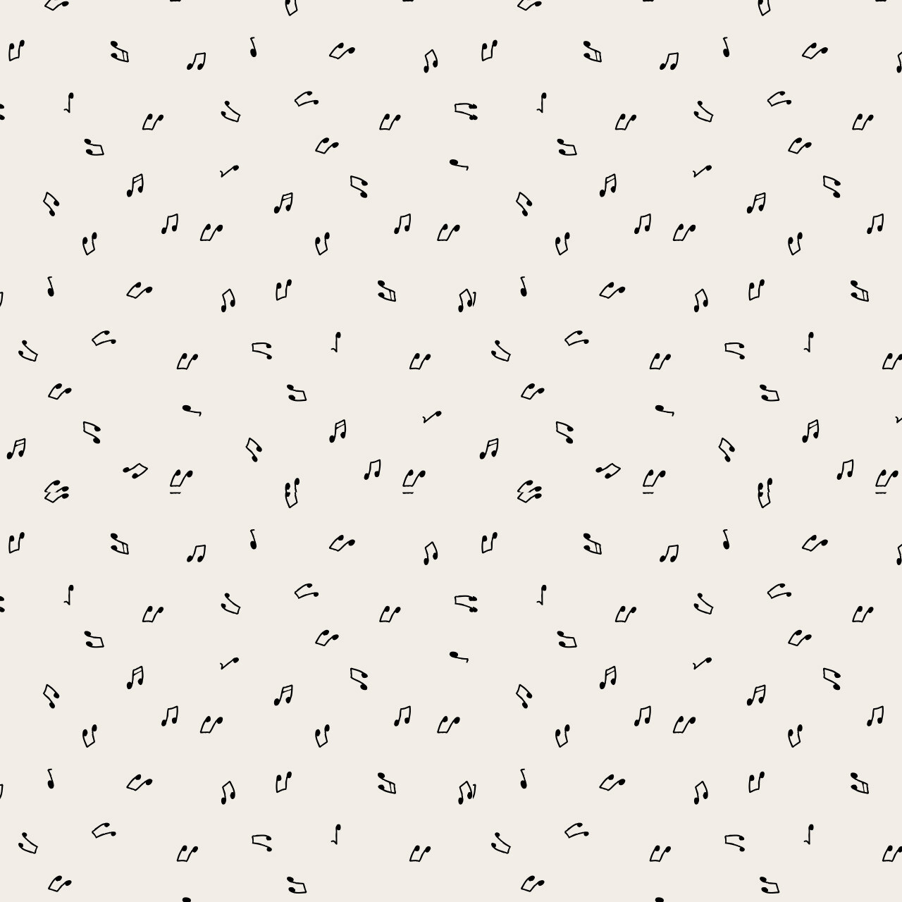 Music Notes Cream - Cotton - From Fat Quarter