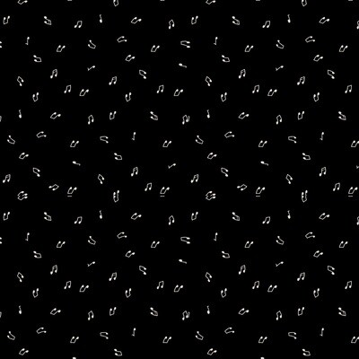 Music Notes Black - Cotton - From Fat Quarter