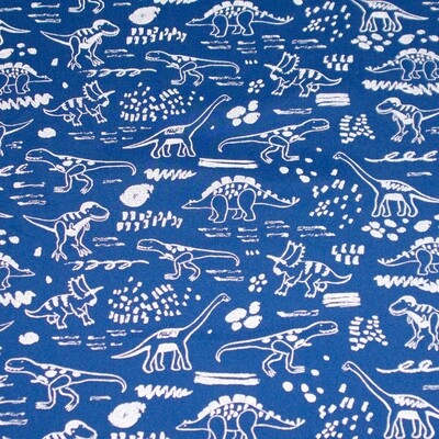 REFLECTIVE DINOSAURS - Soft Shell Fleece Showerproof - By 0.5 Metre