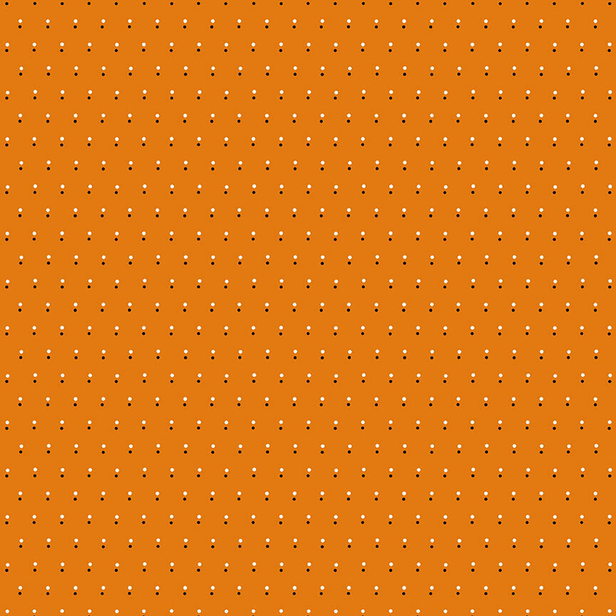 Orange Spots - Cotton -  REMNANT 130 CM X 110 CM