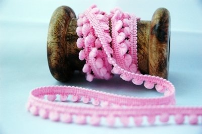 &quot;Light Pink Mini 5mm Pom Pom&quot; By Metre Pom Pom Ribbon Trim