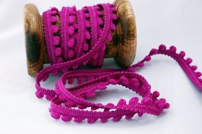 &quot;Purple Mini 5mm Pom Pom&quot; By Metre Pom Pom Ribbon Trim