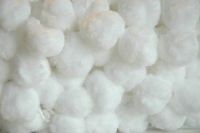 &quot;GIANT White 40 mm Pom Pom Trim&quot; by Metre