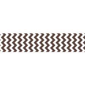 Brown  Chevron Ribbon - by Metre
