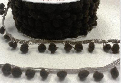 &quot;Brown  2 Tone Col 43 &quot; Mini 6mm Pom Pom Trim