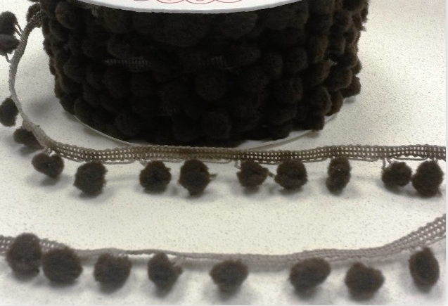 &quot;Brown  2 Tone Col 43 &quot; Mini 6mm Pom Pom Trim