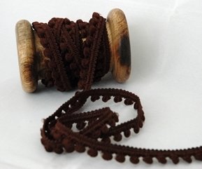 &quot;Brown Mini 5mm Pom Pom&quot; By Metre Pom Pom Ribbon Trim