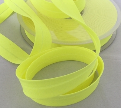 Yellow Fluorescent - Bias Binding - By Metre