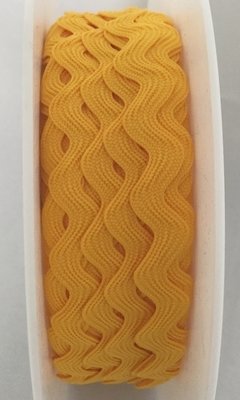 Yellow - Ric Rac - 10 mm - By Metre