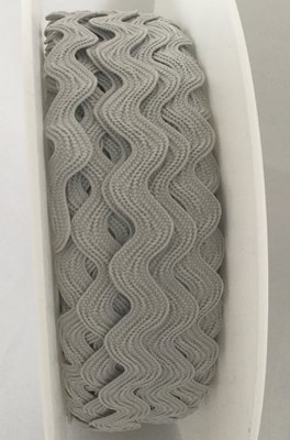 Light Grey - Ric Rac - 10 mm - By Metre